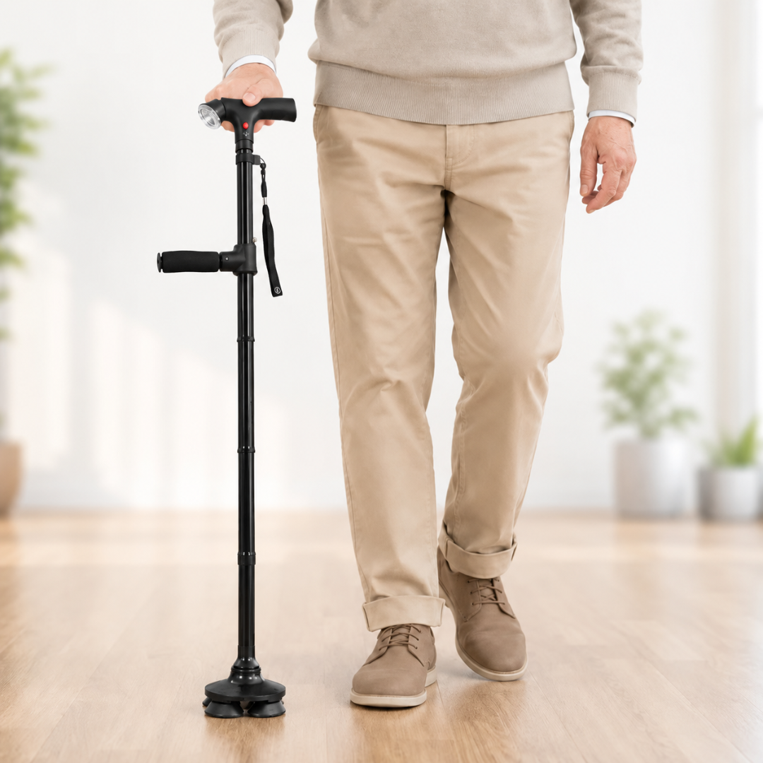 Foldable Aluminum Quad Cane