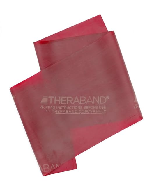 THERABAND Resistance Bands, 6 Yard Roll Professional Latex Elastic Band For Upper Body, Lower Body, & Core Exercise, Physical Therapy, Pilates, At-Home Workouts, & Rehab, Red, Medium, Level 3