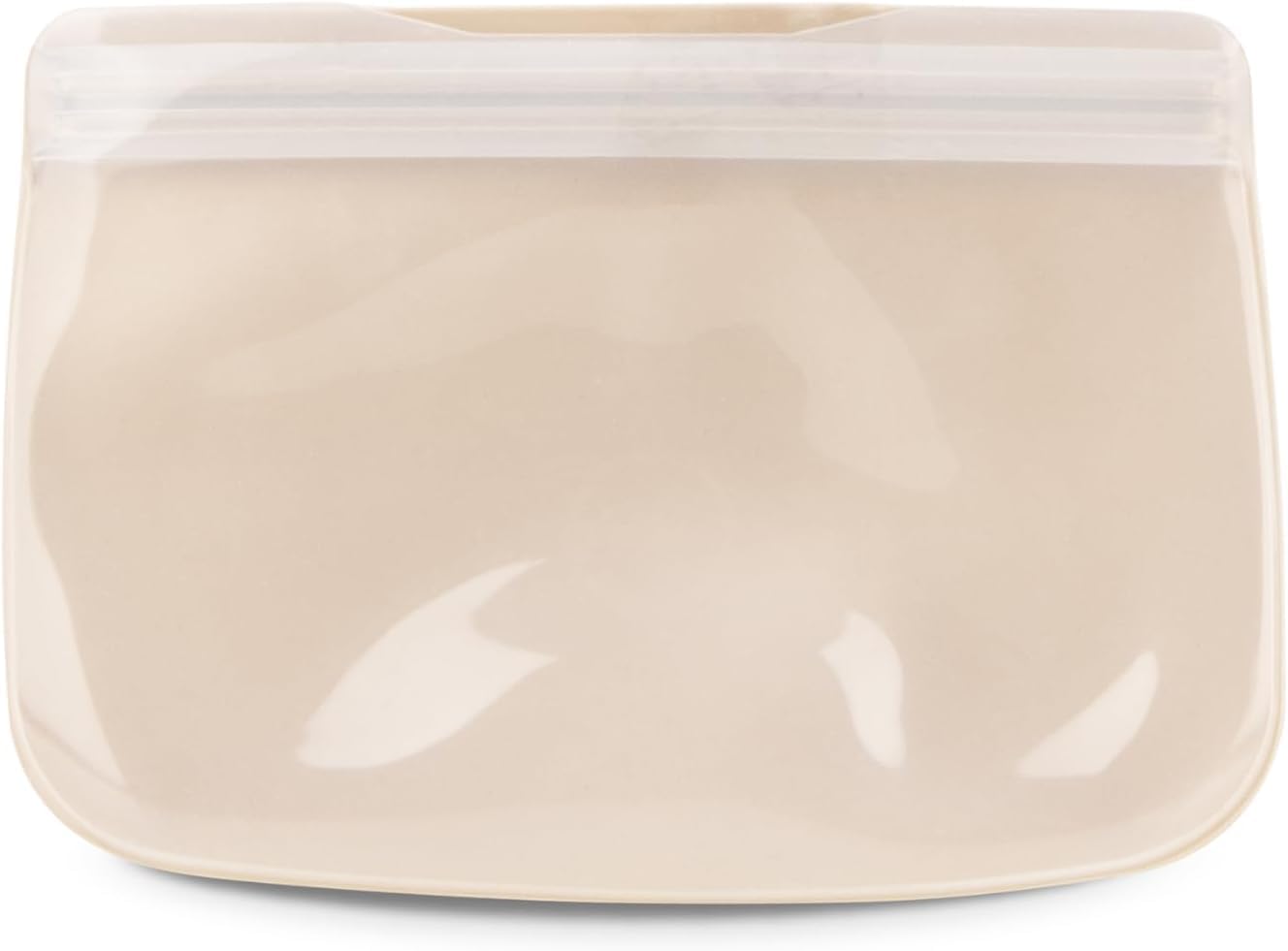 W&P Porter Silicone Reusable Storage Bag, Sandwich (10oz Flat), Oat, Food Storage Container, Microwave and Dishwasher Safe, Easy Cleaning