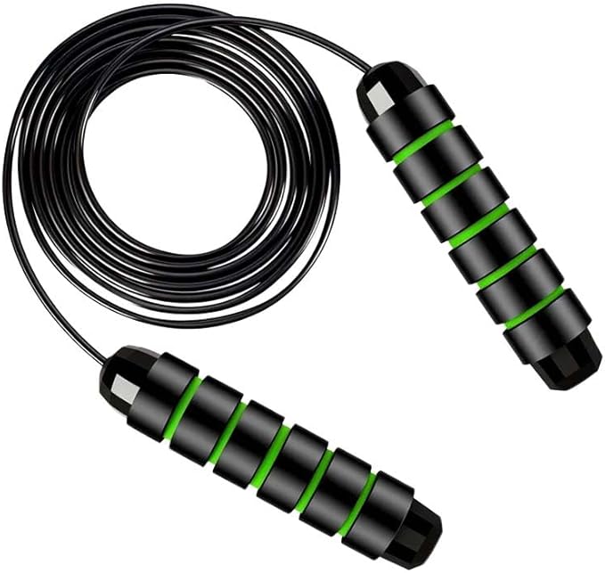 Tangle-Free Rapid Speed Jump Rope with Ball Bearings, Adjustable Jump Rope for Fitness Rapid Speed Jumping Rope with Foam Handles for Workout Boxing Home Exercise Slim Body Training for Men Women