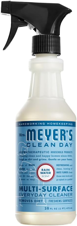 Mrs. MEYER'S CLEAN DAY Kitchen Set, Dish Soap, Hand Soap, Multi-Surface Cleaner, 3 CT (Rain Water)