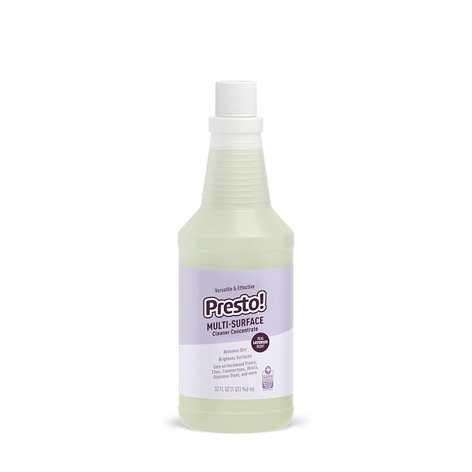 Amazon Brand – Presto! Multi-Surface Cleaner Concentrate, 2X Concentrated Formula, Lavender Scent, 32 fl oz (Pack of 2)