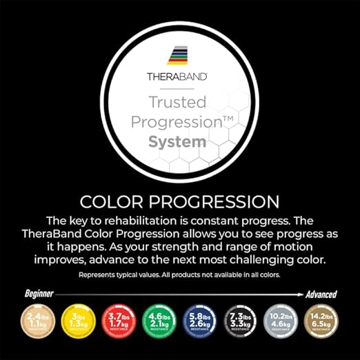 THERABAND Resistance Bands, 6 Yard Roll Professional Latex Elastic Band For Upper & Lower Body, Core Exercise, Physical Therapy, Pilates, Home Workouts, Rehab, Silver, Super Heavy, Level 7