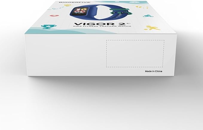 BIGGERFIVE Vigor 2 L Kids Fitness Tracker Watch for Boys Girls Ages 5-15, Activity Tracker, Heart Rate Sleep Monitor, IP68 Waterproof, Pedometer, Calorie Step Counter Watch, Blue