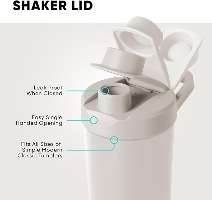 Simple Modern Stainless Steel Shaker Bottle with Ball 24oz | Metal Insulated Cup for Protein Mixes, Shakes and Pre Workout | Rally Collection | Zesty Mix