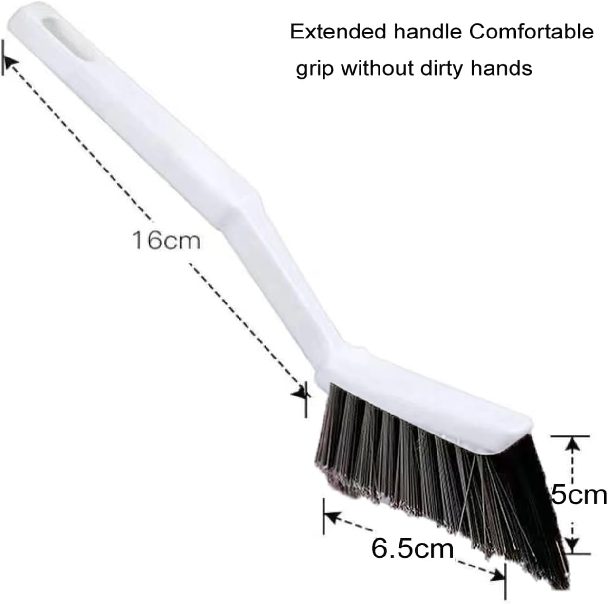Crevice Brushes for Cleaning, Gap Cleaning Brush with Long Stiff V-Shaped Bristles Household Use for Bathroom/Tiles/Kitchen(4pcs)