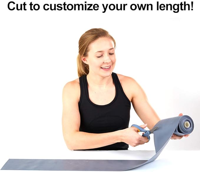 Resistance Band for Working Out - 8,16,24 Yard Resistance Bands Bulk Rolls - 10 Strengths in Light Medium and Heavy Exercise Bands - Latex Free Workout Bands Including iPhone App and e-Book