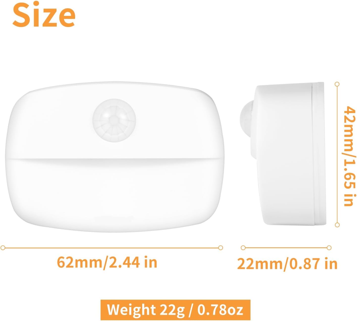 ZISUYU Motion Sensor Light Indoor Led Night Light Stick on Nightlight Battery Operated Lights for Hallway Stair Bathroom Closet Bedroom (Patent Applied)