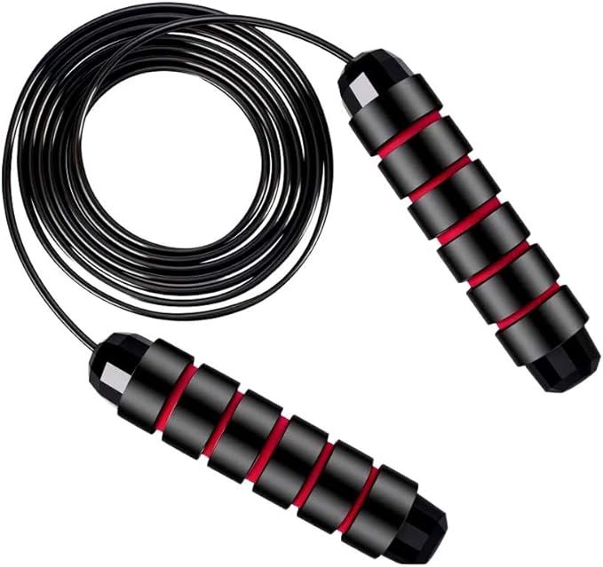 Tangle-Free Rapid Speed Jump Rope with Ball Bearings, Adjustable Jump Rope for Fitness Rapid Speed Jumping Rope with Foam Handles for Workout Boxing Home Exercise Slim Body Training for Men Women