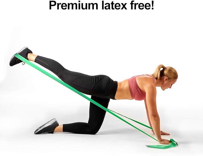 Resistance Band for Working Out - 8,16,24 Yard Resistance Bands Bulk Rolls - 10 Strengths in Light Medium and Heavy Exercise Bands - Latex Free Workout Bands Including iPhone App and e-Book