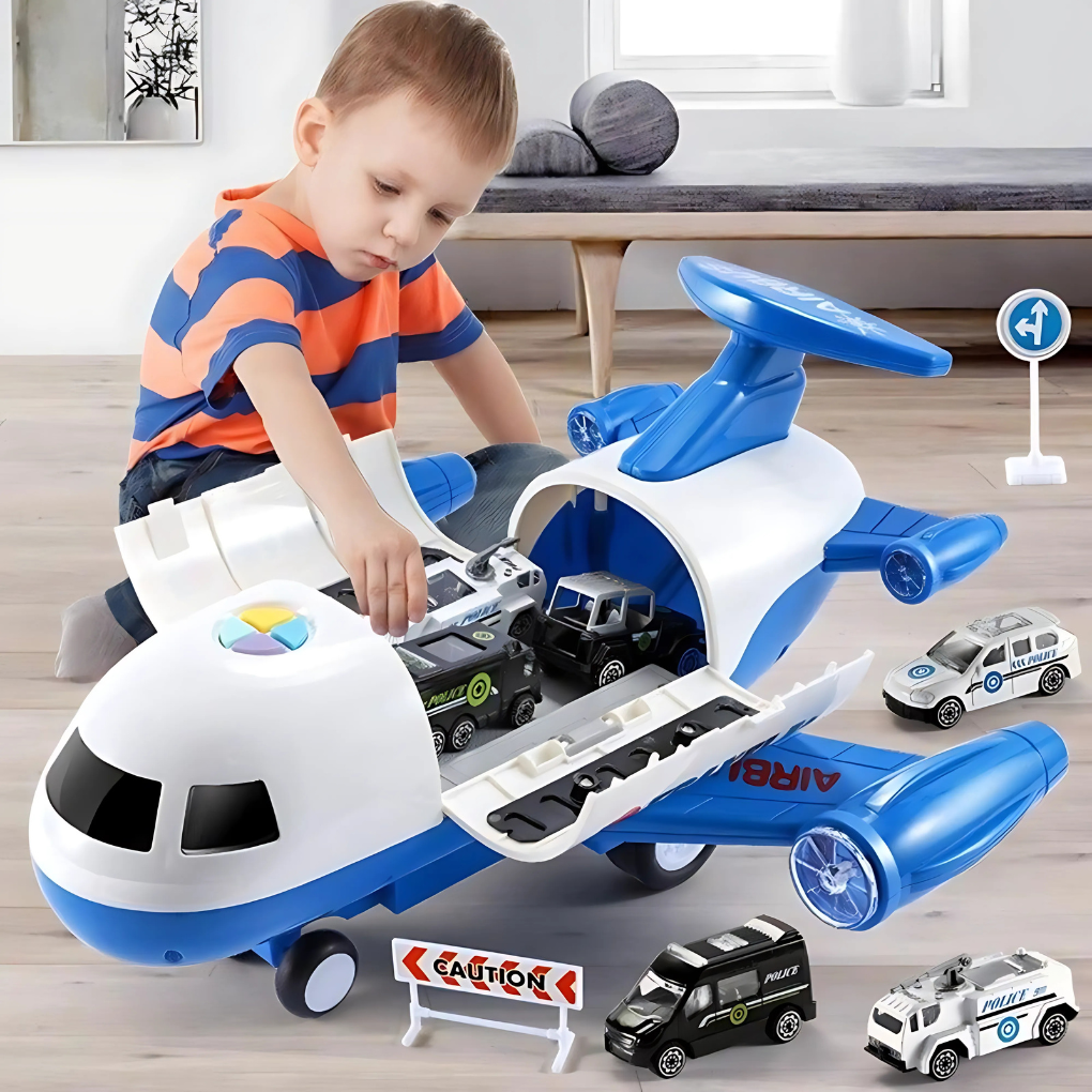 Kids Musical Transforming Inertia Airplane Toy