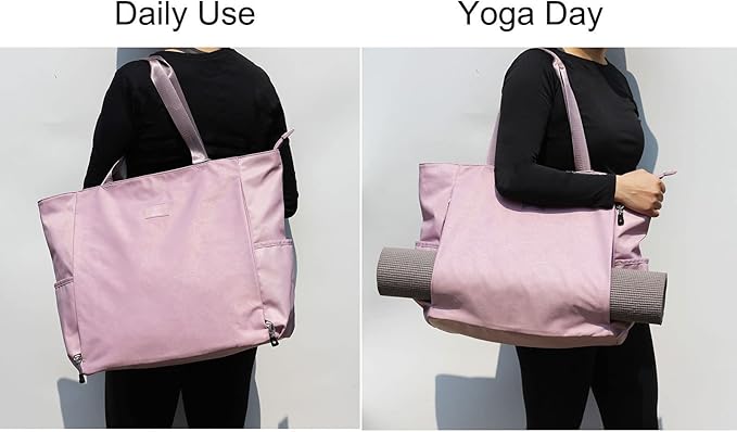 ESVAN Yoga Mat Bag Yoga Tote Carrier Shoulder Bag Carryall Tote for Office,Yoga,Pilates,Travel,Beach and Gym