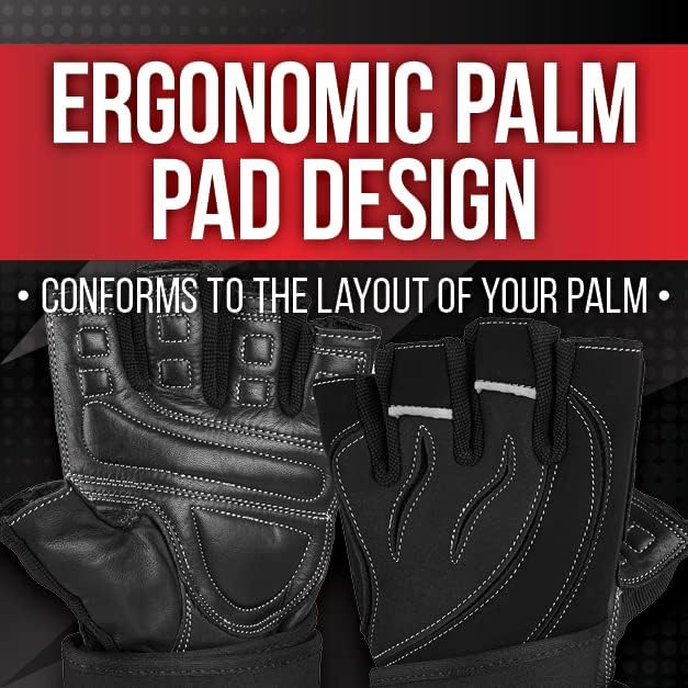 Series-2 Fingerless Leather Men's Weightlifting Gloves with Full Palm Protection and Velcro Wrist Strap Support