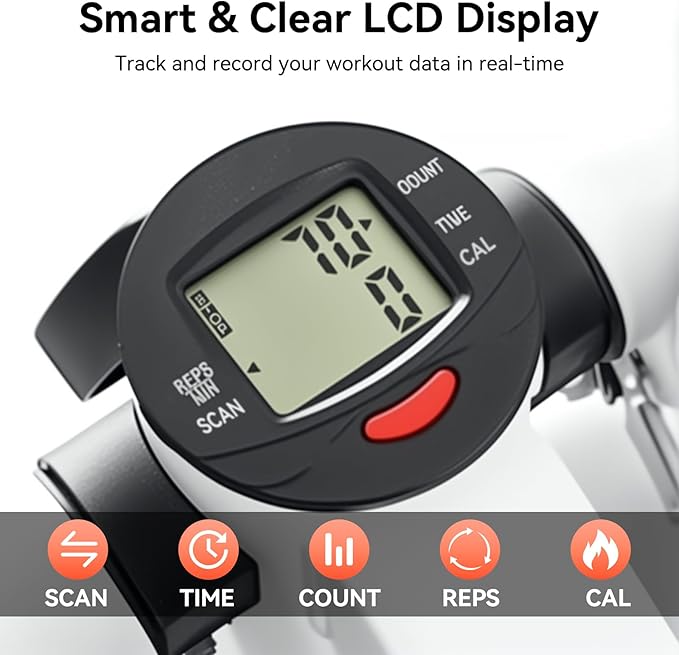 Steppers for Exercise at Home, Mini Stepper with Resistance Bands, Portable Stair Stepper for Home, Smooth and Quiet, Hydraulic Fitness Stair Stepper with LCD Monitor