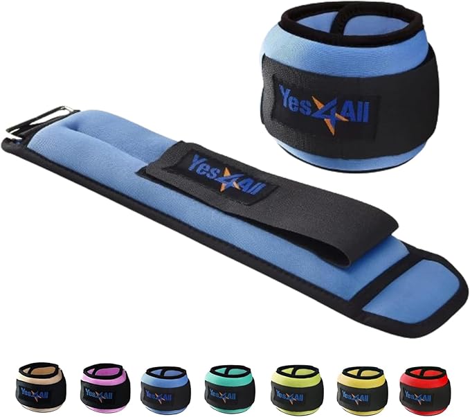 Yes4All Wrist & Ankle Weights Pair 1lb -10lbs, Adjustable Strap for Walking, Jogging, Pilates, Gym Fitness Workout for Women, Men