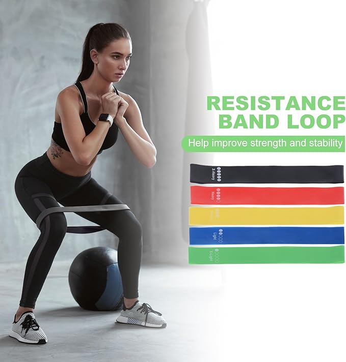 PATIKIL Resistance Loop Exercise Bands Stretch Bands for Working Out Fitness Elastic Workout Bands with Carry Bag for Home Gym Physical Fitness Yoga
