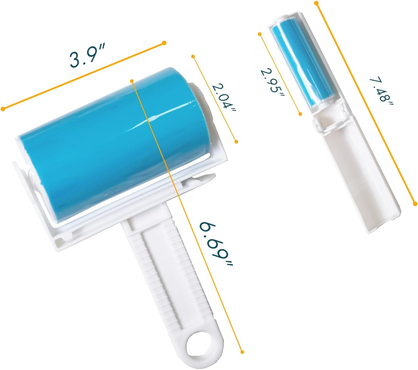 Reusable Sticky Picker Set Cleaner Lint Roller Pet Hair Remover Brush, Blue