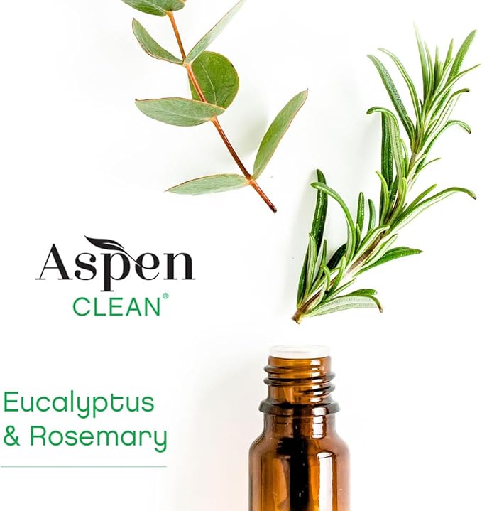 AspenClean Natural Dish Soap and Refill Eucalyptus and Rosemary - 100% Natural, Organic, Baby-Safe, Pet-Friendly, Vegan, Cruelty-Free, Biodegradable - EWG VERIFIED & EcoCert Certified