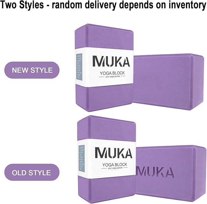 Muka Yoga Blocks 9 x 6 x 4 Inch, High Density EVA Foam Yoga Brick for Meditation, Pilates