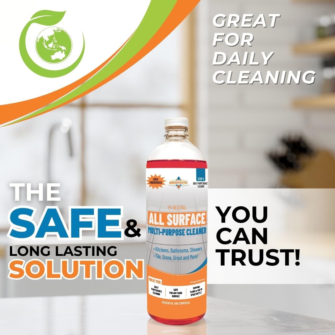 All-Surface Daily Cleaner Concentrate – pH-Neutral, Residue-Free Formula for Tile, Grout, Natural Stone, LVP, Laminate & Sealed Wood – Kitchens, Bathrooms, Showers & Floors