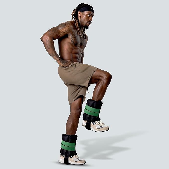Ankle Weights 4β40 lbs with Dual Strap System (Heel & Wrap) β Single, Pair & Bundle Options with Resistance Bands & Handles β Strength Training, Pilates, Yoga, Glutes, Arms & Rehab