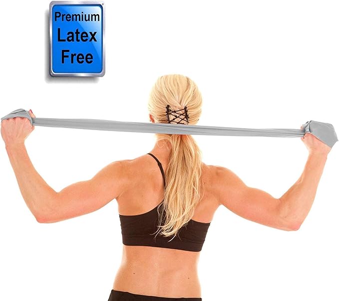 Resistance Band for Working Out - 8,16,24 Yard Resistance Bands Bulk Rolls - 10 Strengths in Light Medium and Heavy Exercise Bands - Latex Free Workout Bands Including iPhone App and e-Book