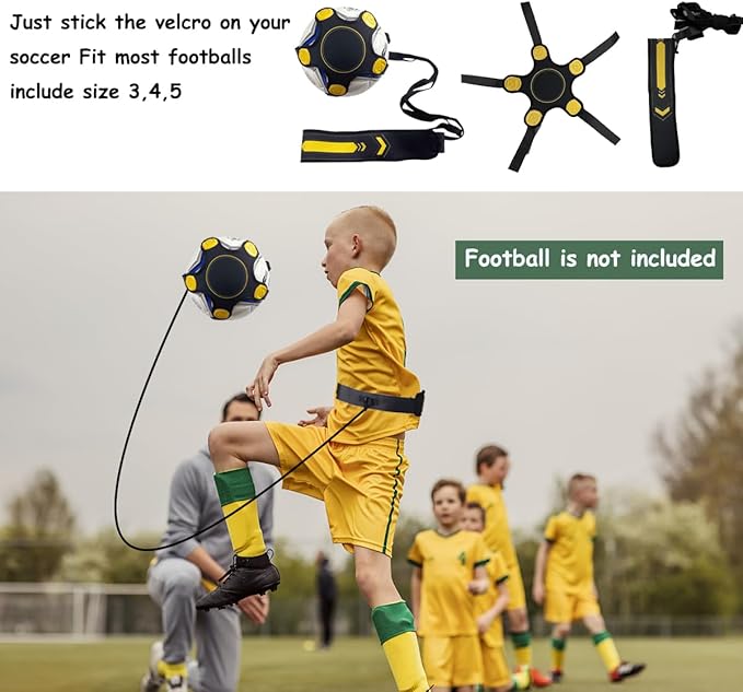 Soccer Agility Training Equipment Set, Soccer Accessories 12 Rung 20Ft Agility Ladder, 12 Disc Cones, Solo Soccer Trainer, Jump Rope - Speed Training Equipment Gifts for boy