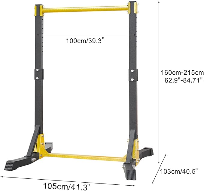 Pull Up Bar Free Standing, 400LBS Capacity Pull Up Station with 11 Adjustable Heights, Multifunctional Chin Up Bar for Home Gym, Strength Training Equipment for Dip Push Up Vertical Knee Raise