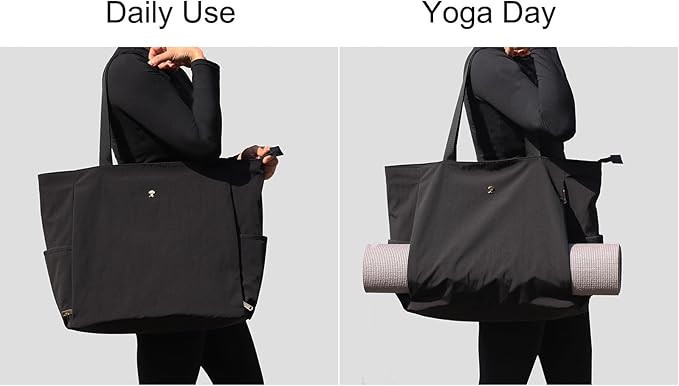 ESVAN Yoga Mat Bag Yoga Tote Carrier Shoulder Bag Carryall Tote for Office,Yoga,Pilates,Travel,Beach and Gym