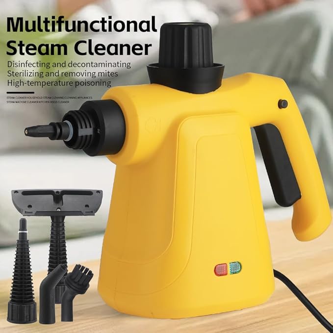 Steam Cleaner, Pressurized Handheld Steam Cleaner for Home with 8 PCS Accessory & Safety Lock, Large Capacity Steam for Cleaning, Car, Bathroom, Shower, Window, Grime, Grease