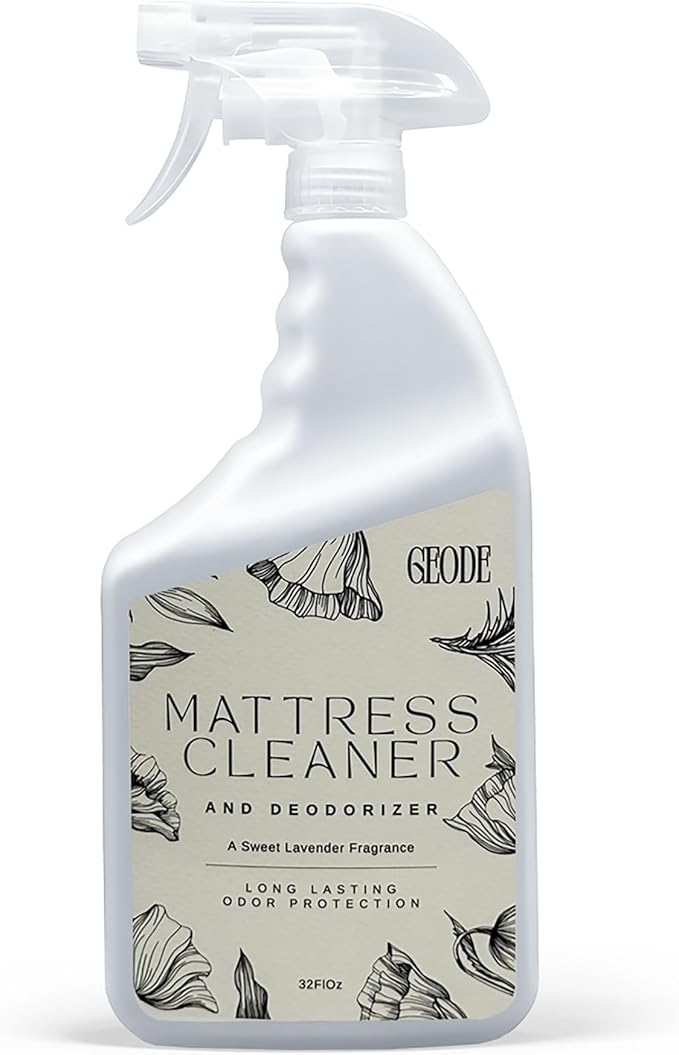 Geode Mattress Cleaner & Deodorizer – Natural Enzyme Formula for Stain & Odor Removal, Sweet Lavender Aroma, Eco-Friendly & Non-Toxic, Safe for All Fabrics (32fl oz)