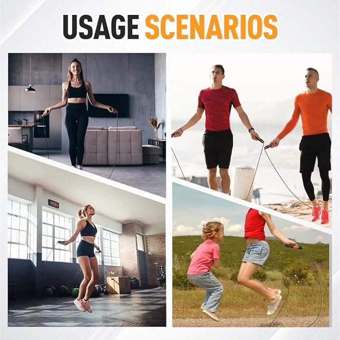 Tangle-Free Rapid Speed Jump Rope with Ball Bearings, Adjustable Jump Rope for Fitness Rapid Speed Jumping Rope with Foam Handles for Workout Boxing Home Exercise Slim Body Training for Men Women
