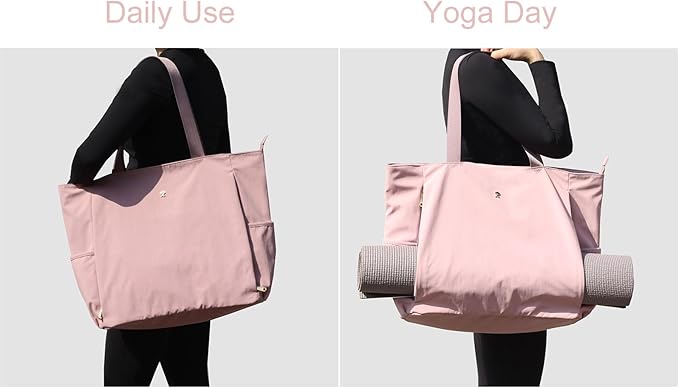 ESVAN Yoga Mat Bag Yoga Tote Carrier Shoulder Bag Carryall Tote for Office,Yoga,Pilates,Travel,Beach and Gym