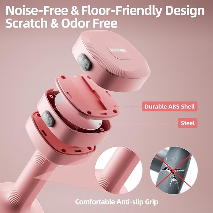 Lightweight Adjustable Dumbbell Kettlebell Set - 4 in 1 Free Weight Set with Kettlebell Grip Converter, Each 2.2 3.3 4.4 5.5lb Quick Change Weight Women Dumbbell Set for Small Spaces Home Gym