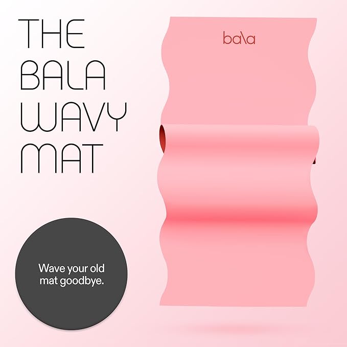 Bala Yoga Mat for Home Gym - Non Slip Exercise Mat for Home Workout, Stretching, Pilates, Aerobics & Floor & Fitness Work Out - Indoor Exercising Mat