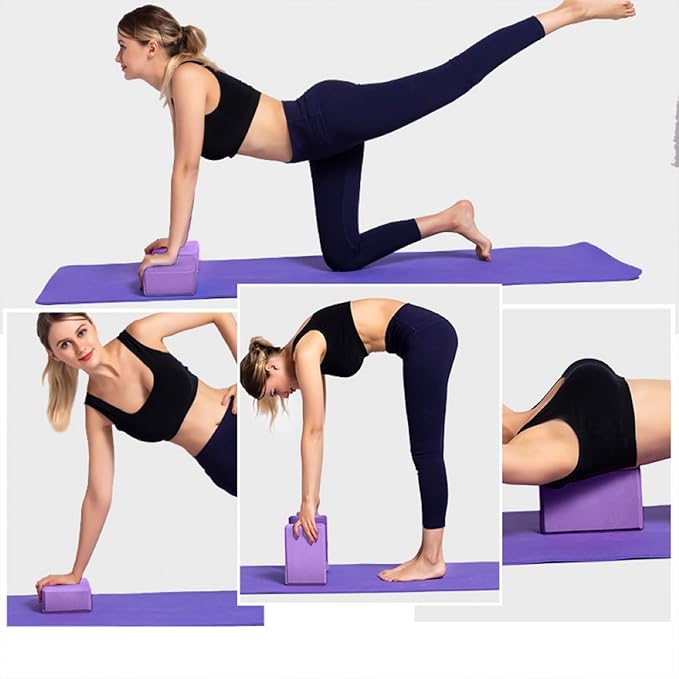 Muka Yoga Blocks 9 x 6 x 4 Inch, High Density EVA Foam Yoga Brick for Meditation, Pilates