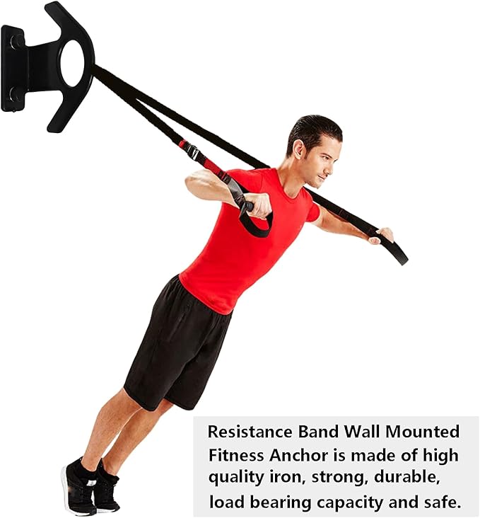 Resistance Band Wall Anchor(3PCS),Resistance Bands Wall Mount for Home Workouts & Yoga Gym,Resistance Band Hooks for Resistance Bands, Stretch Straps & Suspension Trainers