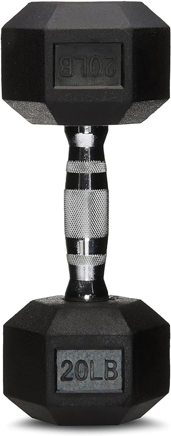 Amazon Basics Rubber Hex Dumbbell Hand Weight