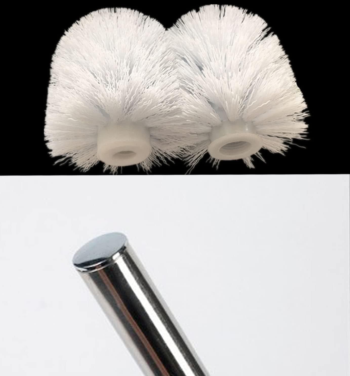 8pcs Toilet Brush Toilet Bowl Brush Set Replacement Heads,Toilet Brush Cleaning with Stiff Bristles for Bathroom.(White)