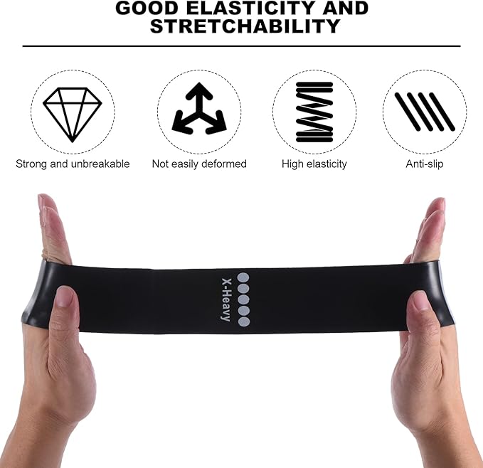 PATIKIL Resistance Loop Exercise Bands Stretch Bands for Working Out Fitness Elastic Workout Bands with Carry Bag for Home Gym Physical Fitness Yoga