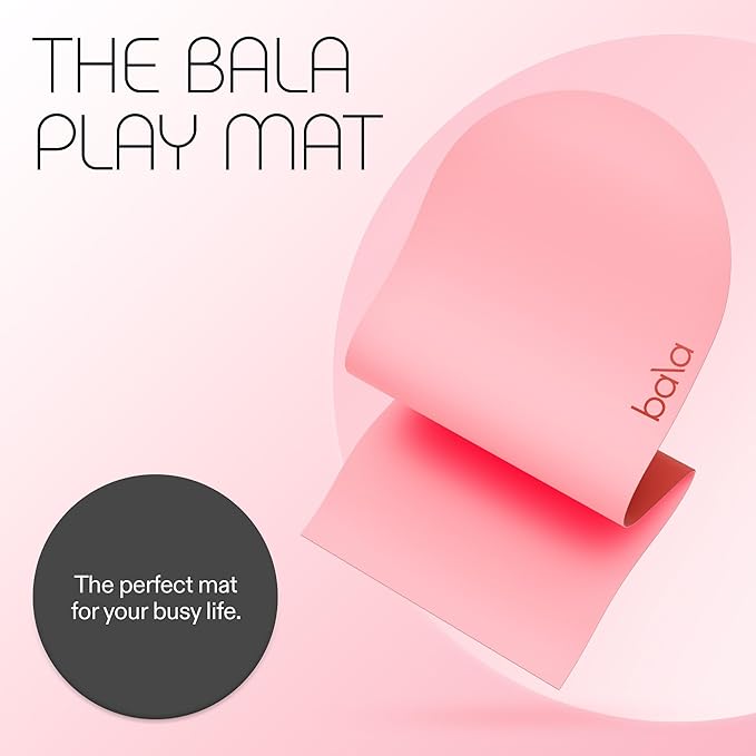 Bala Yoga Mat for Home Gym - Non Slip Exercise Mat for Home Workout, Stretching, Pilates, Aerobics & Floor & Fitness Work Out - Indoor Exercising Mat