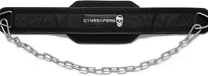 Gymreapers Dip Belt With Chain For Weightlifting, Pull Ups, Dips - Heavy Duty Steel Chain For Added Weight Training