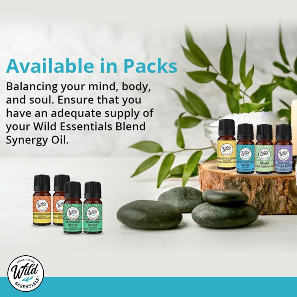 Wild Essentials Focus 100% Pure Essential Oil Synergy Blend 10ml, Therapeutic Grade Concentration Formula for Mental Clarity, Study, Work, Test, Interview, Attention Made in The USA