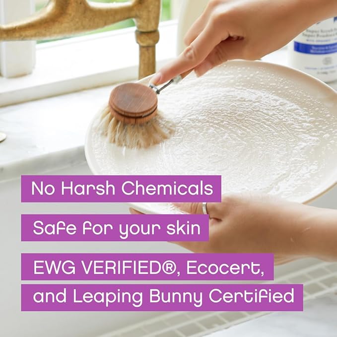 AspenClean Natural Dish Soap Refill Lavender and Lemongrass - 100% Natural, Organic, Baby-Safe, Pet-Friendly, Vegan, Cruelty-Free, Biodegradable - EWG VERIFIED & EcoCert Certified (2 Pack)