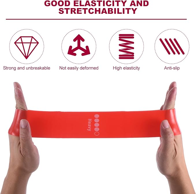 PATIKIL Resistance Loop Exercise Bands Stretch Bands for Working Out Fitness Elastic Workout Bands with Carry Bag for Home Gym Physical Fitness Yoga