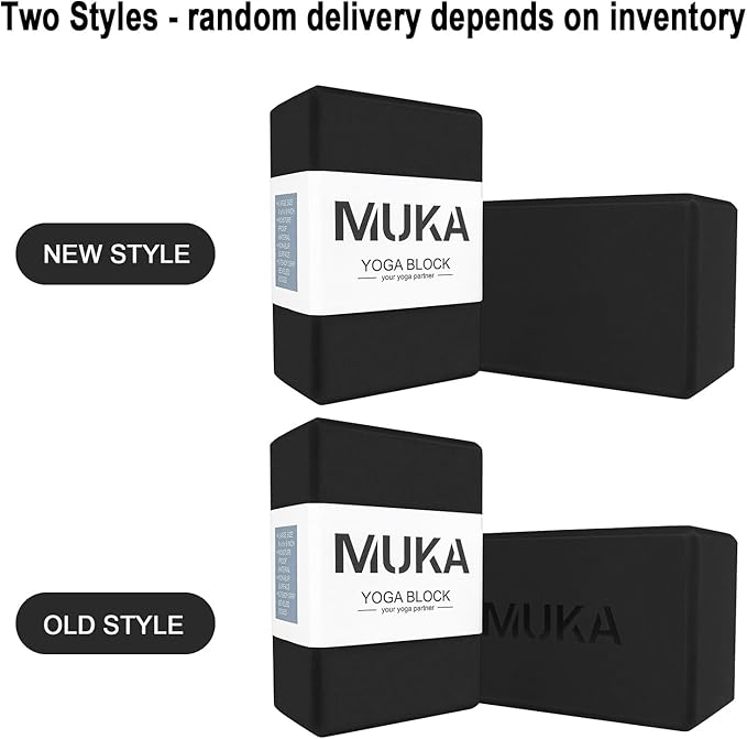 Muka Yoga Blocks 9 x 6 x 4 Inch, High Density EVA Foam Yoga Brick for Meditation, Pilates