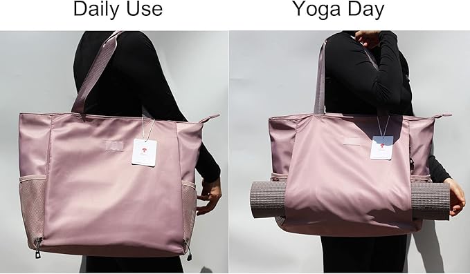 ESVAN Yoga Mat Bag Yoga Tote Carrier Shoulder Bag Carryall Tote for Office,Yoga,Pilates,Travel,Beach and Gym