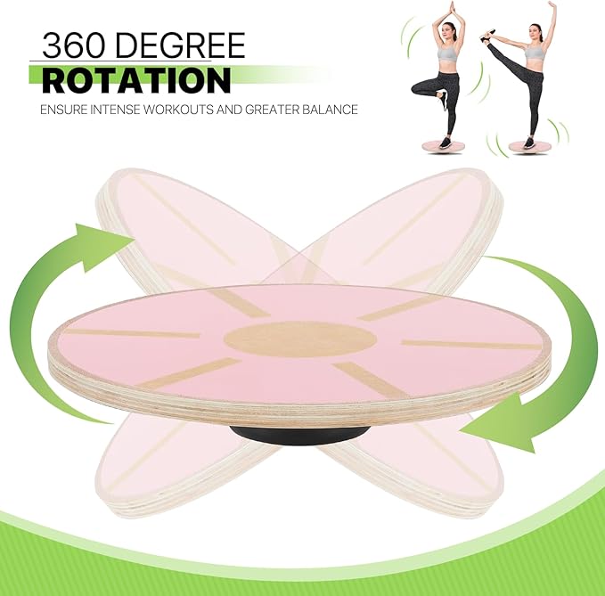Wobble Aerobic Step Platform Balance Board with Non-skid Tpr Bump Surface, 360 Rotation for Stability Training, Versatile Home Gym Exercise Workout Step Aerobics Platform