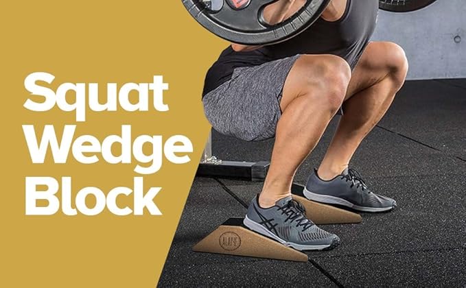 Squat Wedge Blocks (Set of 2) β Non-Slip Slant Boards for Lower Body Workouts, Ankle and Calf Stretching - Yoga Blocks, Designed to Elevate Heels and Squat Support - Includes Carry Bag