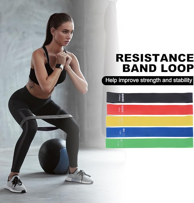 PATIKIL Resistance Loop Exercise Bands Stretch Bands for Working Out Fitness Elastic Workout Bands with Carry Bag for Home Gym Physical Fitness Yoga